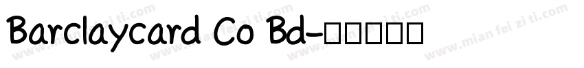 Barclaycard Co Bd字体转换